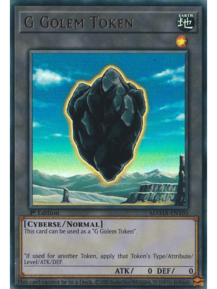 G Golem Token - MAMA-EN103 - Ultra Rare