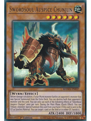 Swordsoul Auspice Chunjun - MAMA-EN037 - Ultra Rare