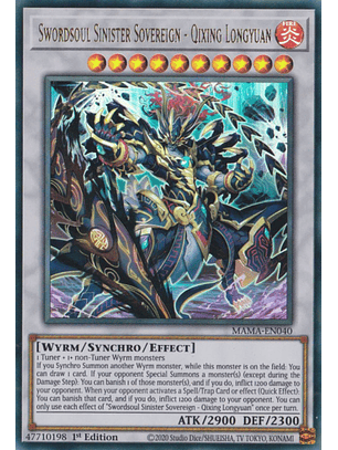 Swordsoul Sinister Sovereign - Qixing Longyuan - MAMA-EN040 - Ultra Rare