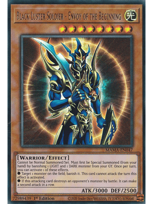 Black Luster Soldier - Envoy of the Beginning - MAMA-EN047 - Ultra Rare