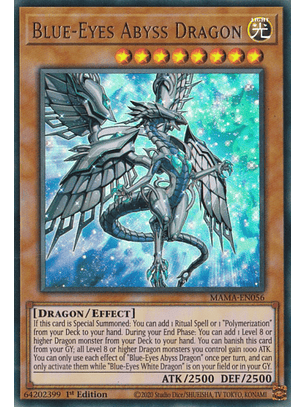 Blue-Eyes Abyss Dragon - MAMA-EN056 - Ultra Rare
