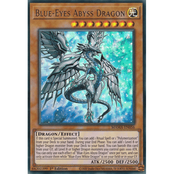 Blue-Eyes Abyss Dragon - MAMA-EN056 - Ultra Rare