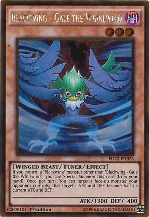 Blackwing - Gale the Whirlwind - PGL2-EN073 - Gold Rare 