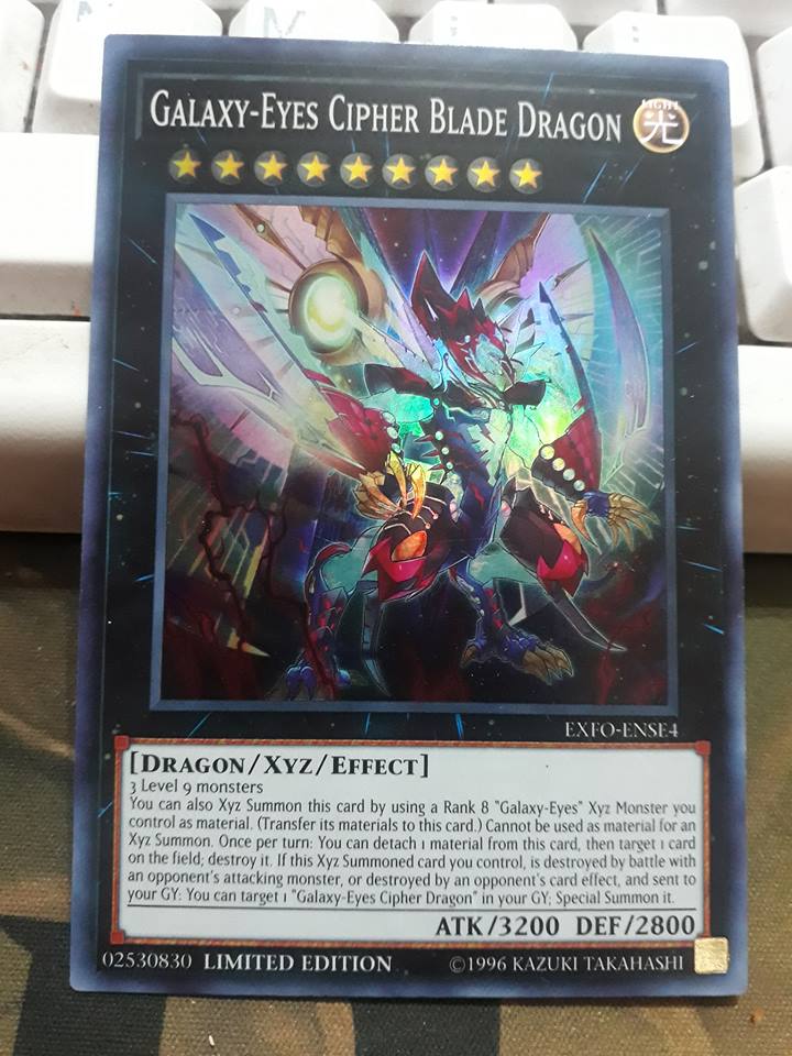 Galaxy-Eyes Cipher Blade Dragon - EXFO-ENSE4 - Super Rare Limited Edition  1