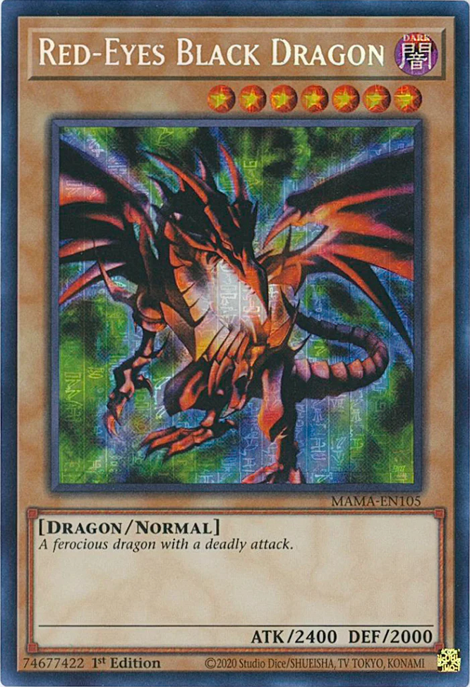 Red-Eyes Black Dragon - MAMA-EN105 - Pharaoh Secret Rare 1