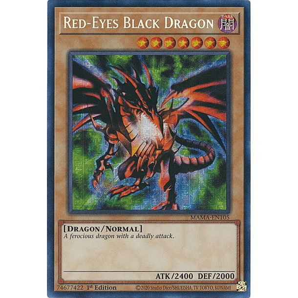Red-Eyes Black Dragon - MAMA-EN105 - Pharaoh Secret Rare