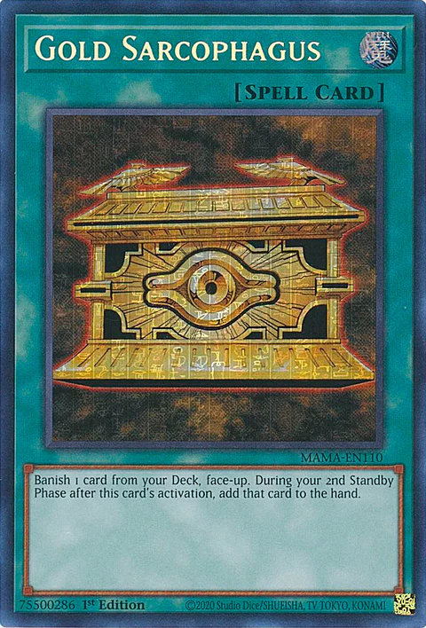 Gold Sarcophagus - MAMA-EN110 - Pharaoh's Secret Rare