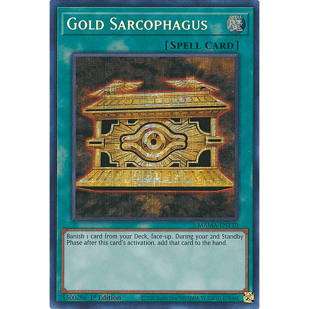 Gold Sarcophagus - MAMA-EN110 - Pharaoh's Secret Rare