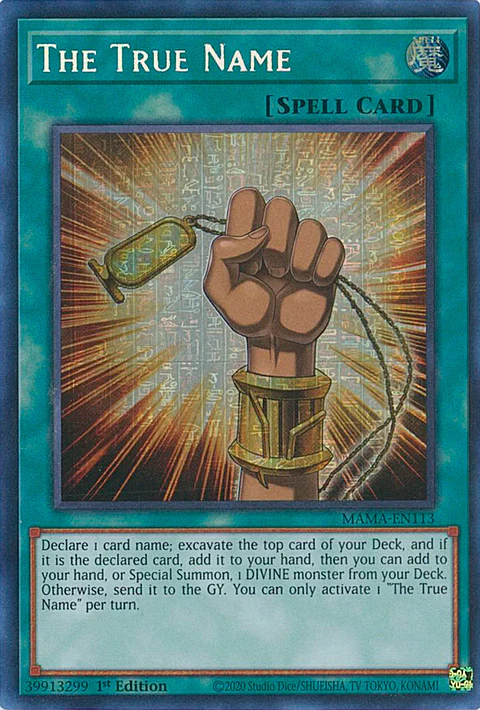 The True Name - MAMA-EN113 - Pharaoh's Secret Rare