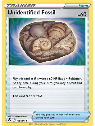 Unidentified Fossil - 165/195 - Uncommon