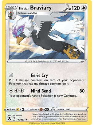 Hisuian Braviary - 149/195 - Rare