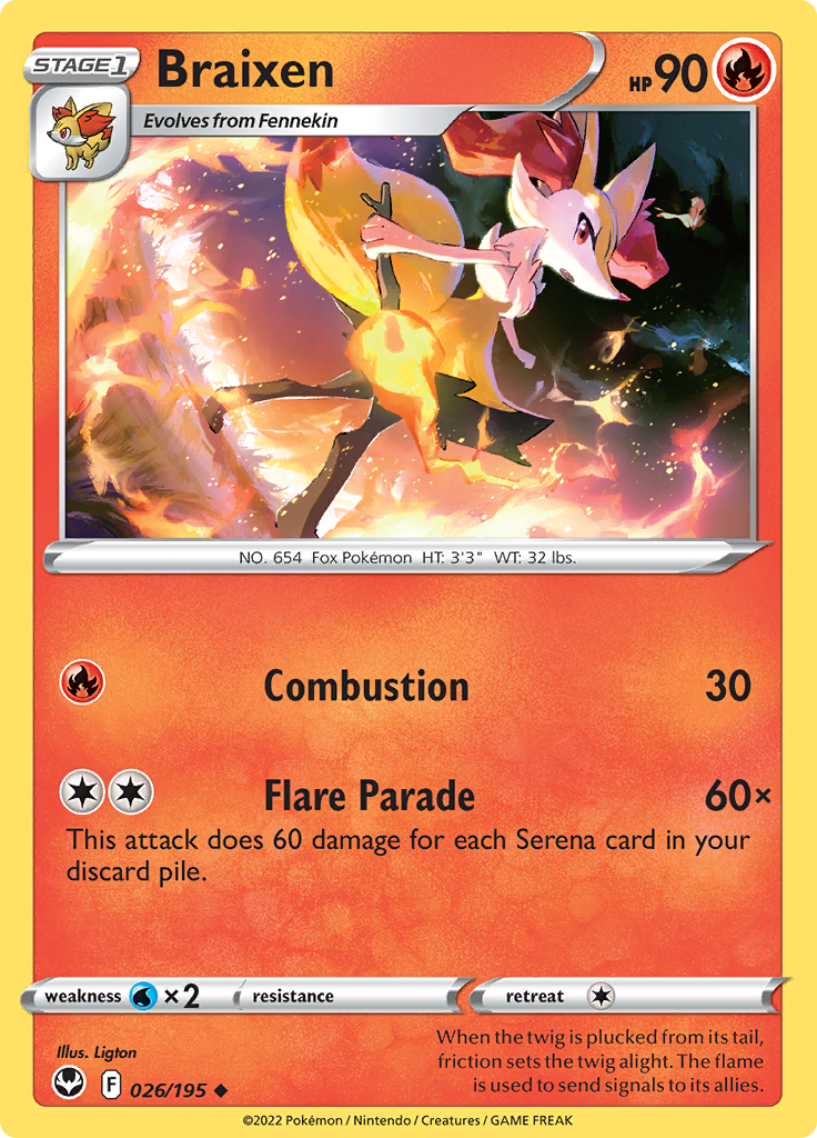 Braixen - 026/195 - Uncommon 1