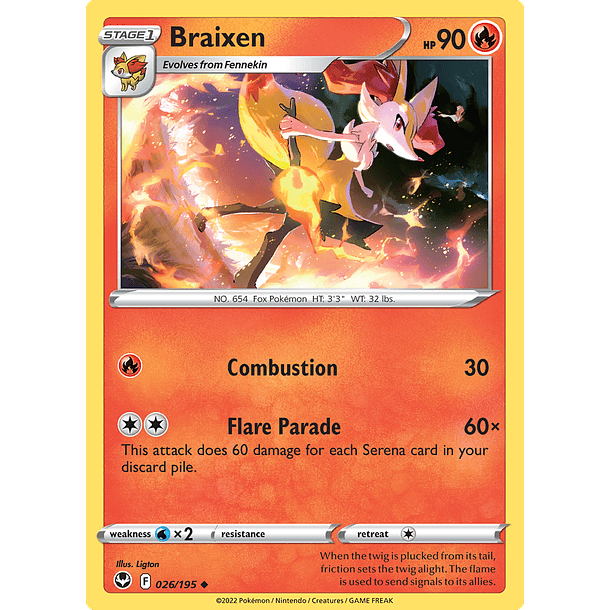 Braixen - 026/195 - Uncommon