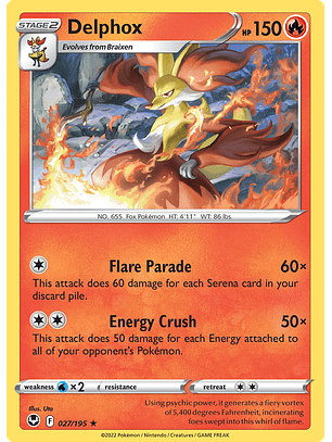 Delphox - 027/195 - Rare