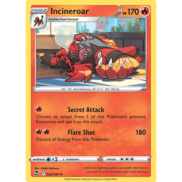 Incineroar - 032/195 - Rare