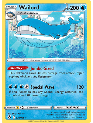 Wailord - 038/195 - Uncommon
