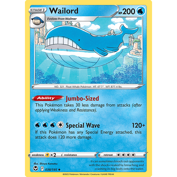 Wailord - 038/195 - Uncommon