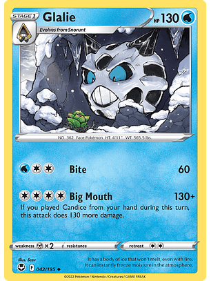 Glalie - 042/195 - Uncommon