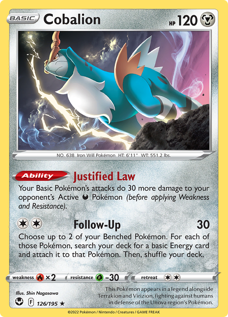 Cobalion - 126/195 - Rare 1
