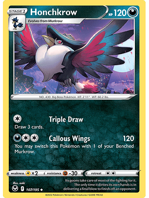 Honchkrow - 107/195 - Uncommon