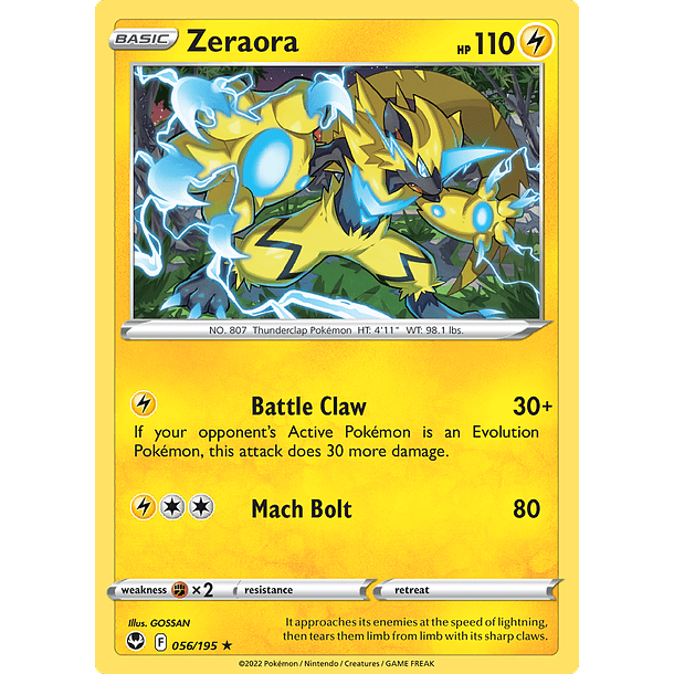 Zeraora - 056/195 - Rare