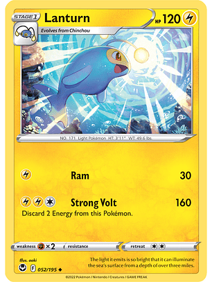 Lanturn - 052/195 - Uncommon Reverse Holo