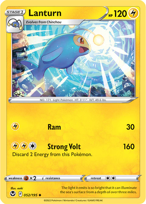 Lanturn - 052/195 - Uncommon Reverse Holo