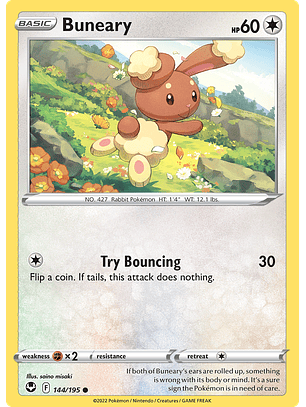 Buneary - 144/195 - Common Reverse Holo