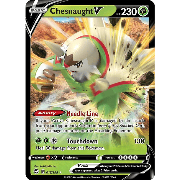 Chesnaught V - 015/195 - Ultra Rare
