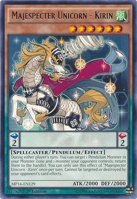 Majespecter Unicorn - Kirin - MP16-EN129 - Rare