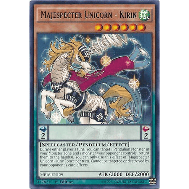 Majespecter Unicorn - Kirin - MP16-EN129 - Rare