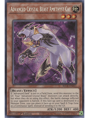 Advanced Crystal Beast Amethyst Cat - BLCR-EN011 - Secret Rare 