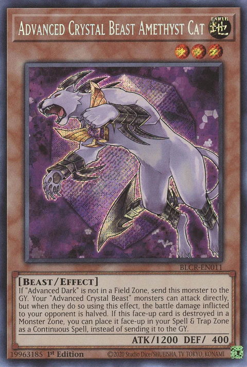 Advanced Crystal Beast Amethyst Cat - BLCR-EN011 - Secret Rare 