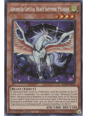Advanced Crystal Beast Sapphire Pegasus - BLCR-EN016 - Secret Rare