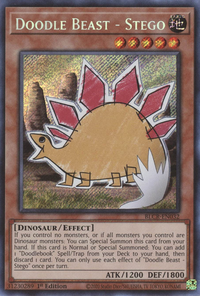 Doodle Beast - Stego - BLCR-EN032 - Secret Rare 1