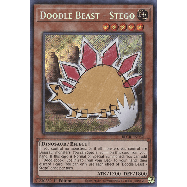Doodle Beast - Stego - BLCR-EN032 - Secret Rare