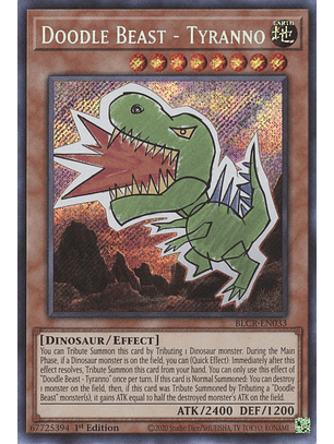 Doodle Beast - Tyranno - BLCR-EN033 - Secret Rare