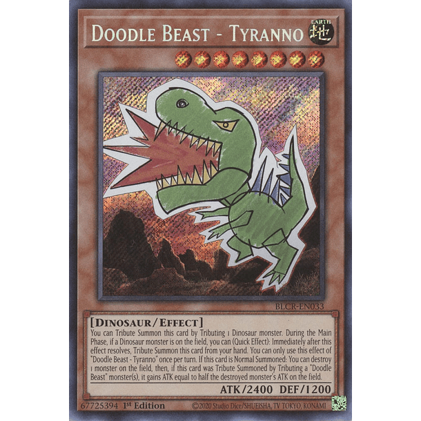 Doodle Beast - Tyranno - BLCR-EN033 - Secret Rare