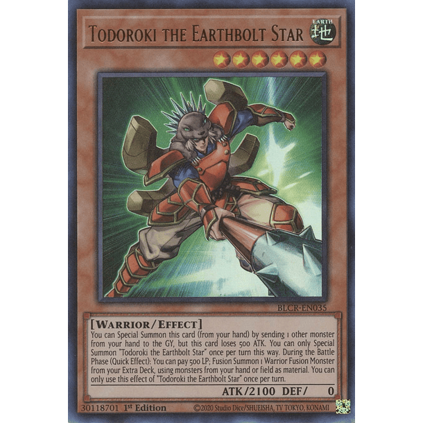 Todoroki the Earthbolt Star - BLCR-EN035 - Ultra Rare