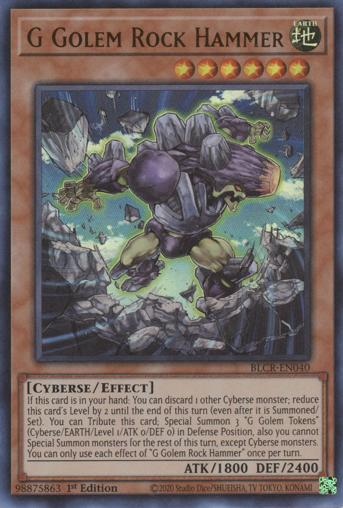 G Golem Rock Hammer - BLCR-EN040 - Ultra Rare 1