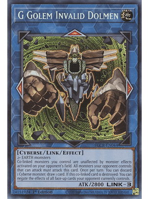 G Golem Invalid Dolmen - BLCR-EN044 - Secret Rare