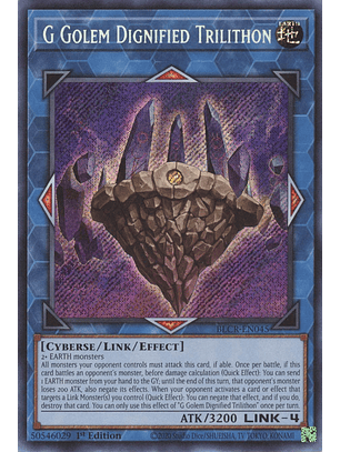 G Golem Dignified Trilithon - BLCR-EN045 - Secret Rare