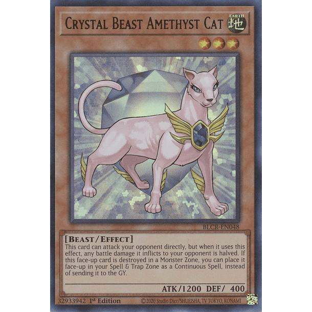Crystal Beast Amethyst Cat - BLCR-EN048 - Ultra Rare