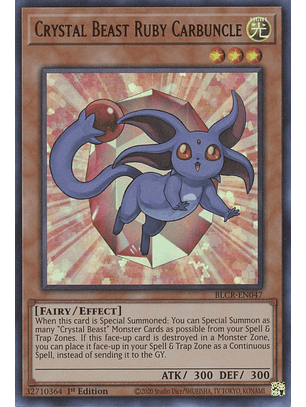 Crystal Beast Ruby Carbuncle - BLCR-EN047 - Ultra Rare