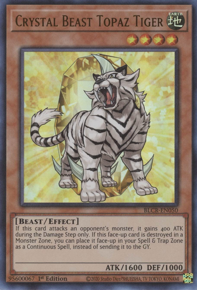 Crystal Beast Topaz Tiger - BLCR-EN050 - Ultra Rare 1