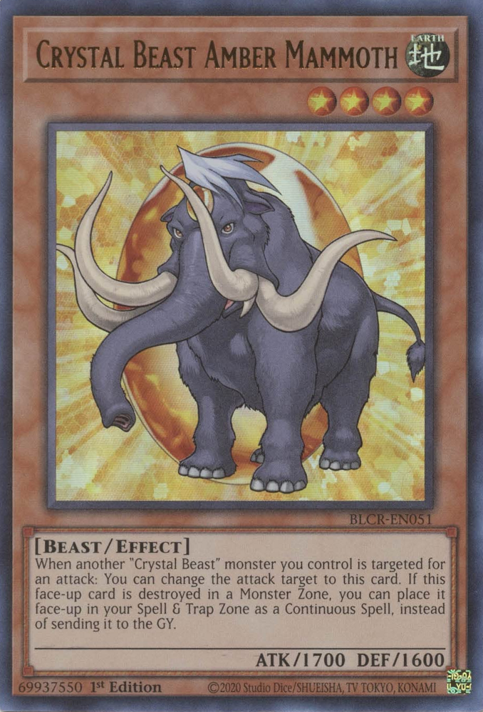 Crystal Beast Amber Mammoth - BLCR-EN051 - Ultra Rare 1
