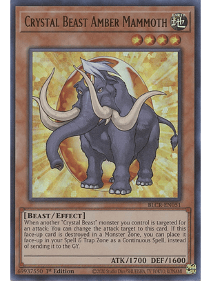 Crystal Beast Amber Mammoth - BLCR-EN051 - Ultra Rare