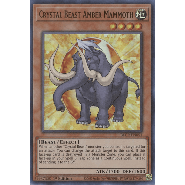 Crystal Beast Amber Mammoth - BLCR-EN051 - Ultra Rare