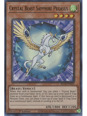 Crystal Beast Sapphire Pegasus - BLCR-EN053 - Ultra Rare