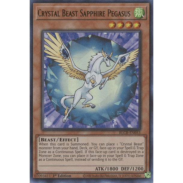 Crystal Beast Sapphire Pegasus - BLCR-EN053 - Ultra Rare